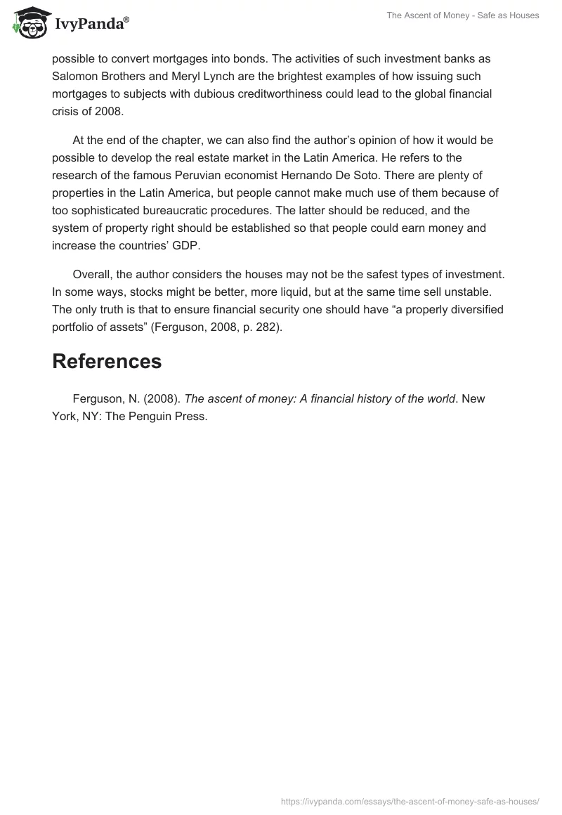 The Ascent of Money - Safe as Houses. Page 2