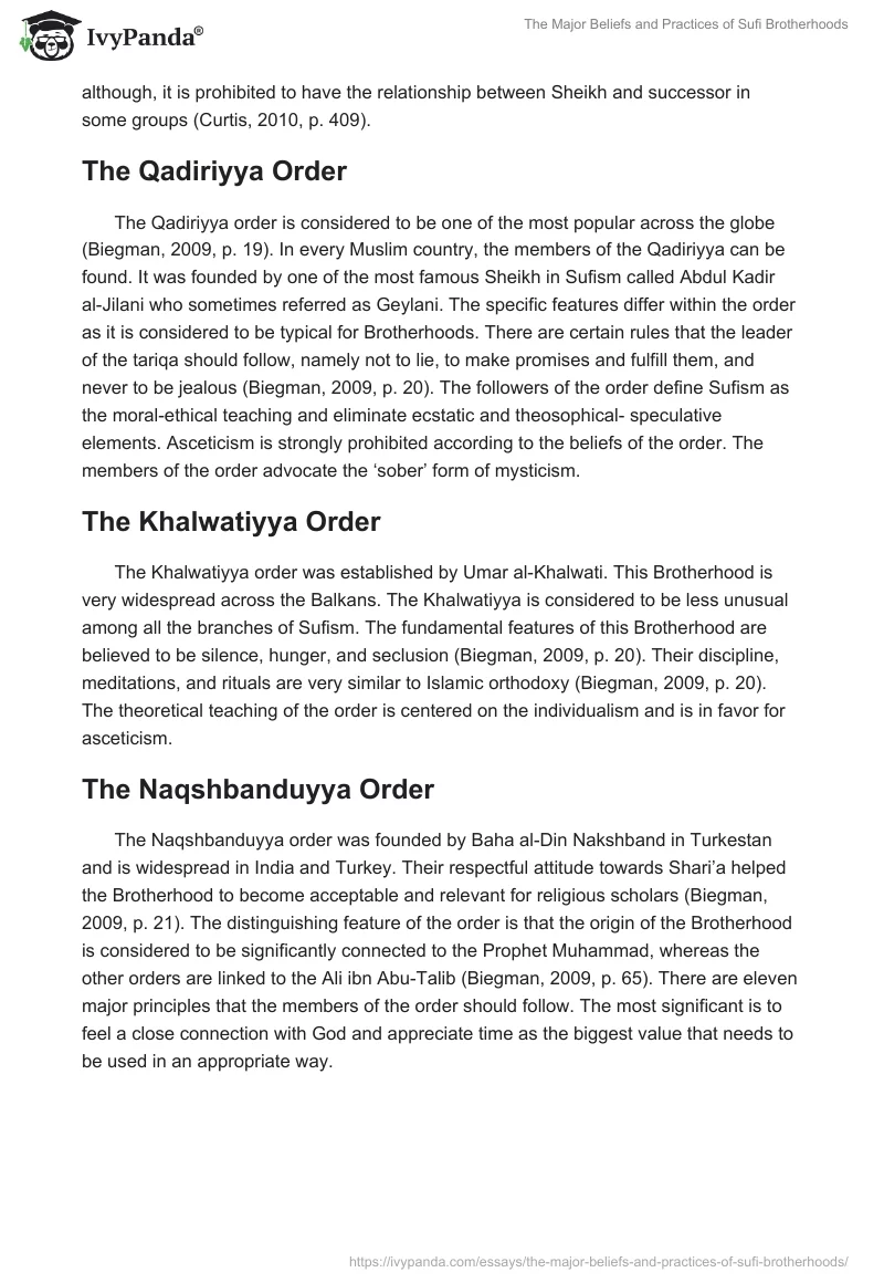 The Major Beliefs and Practices of Sufi Brotherhoods. Page 3