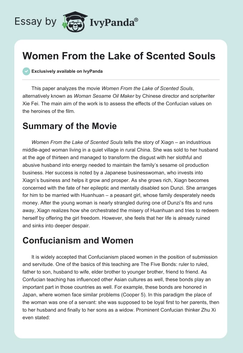 Women From the Lake of Scented Souls. Page 1