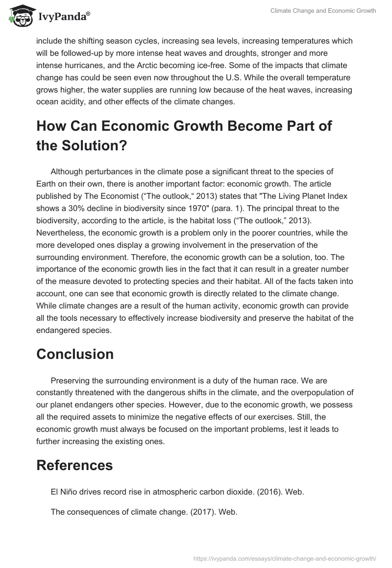 Climate Change and Economic Growth. Page 2