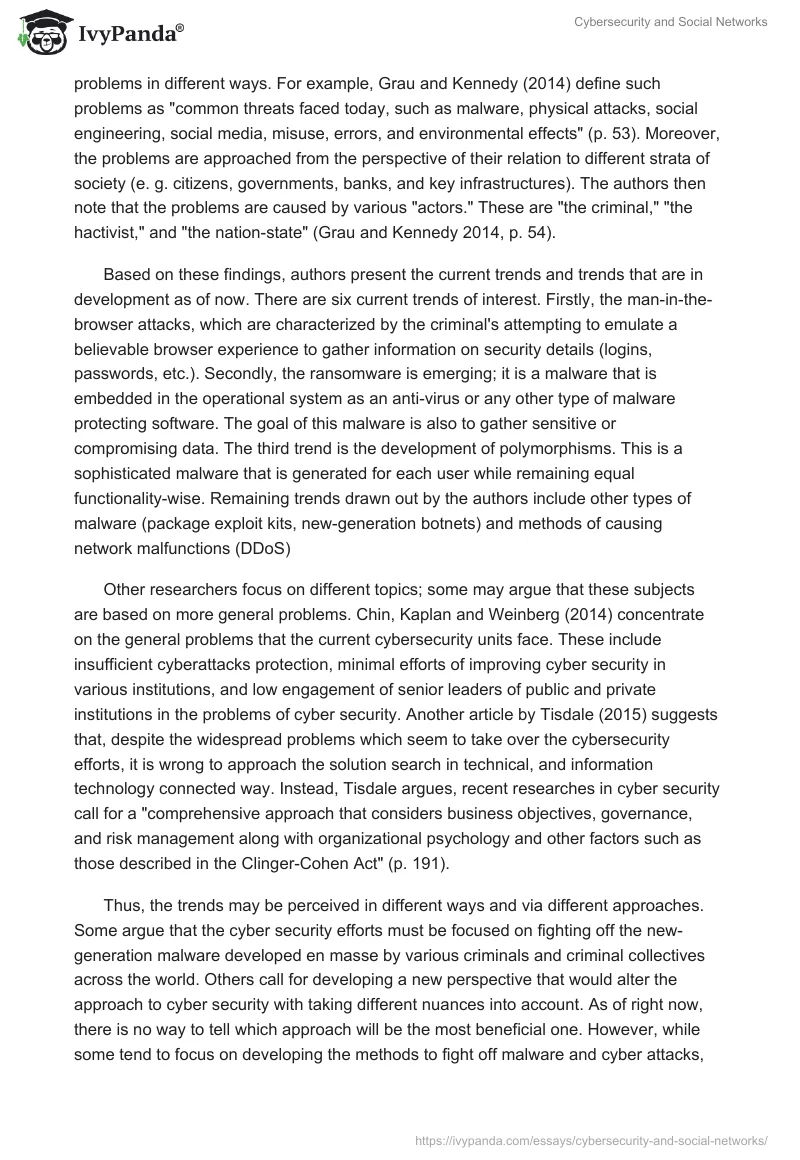Cybersecurity and Social Networks. Page 4