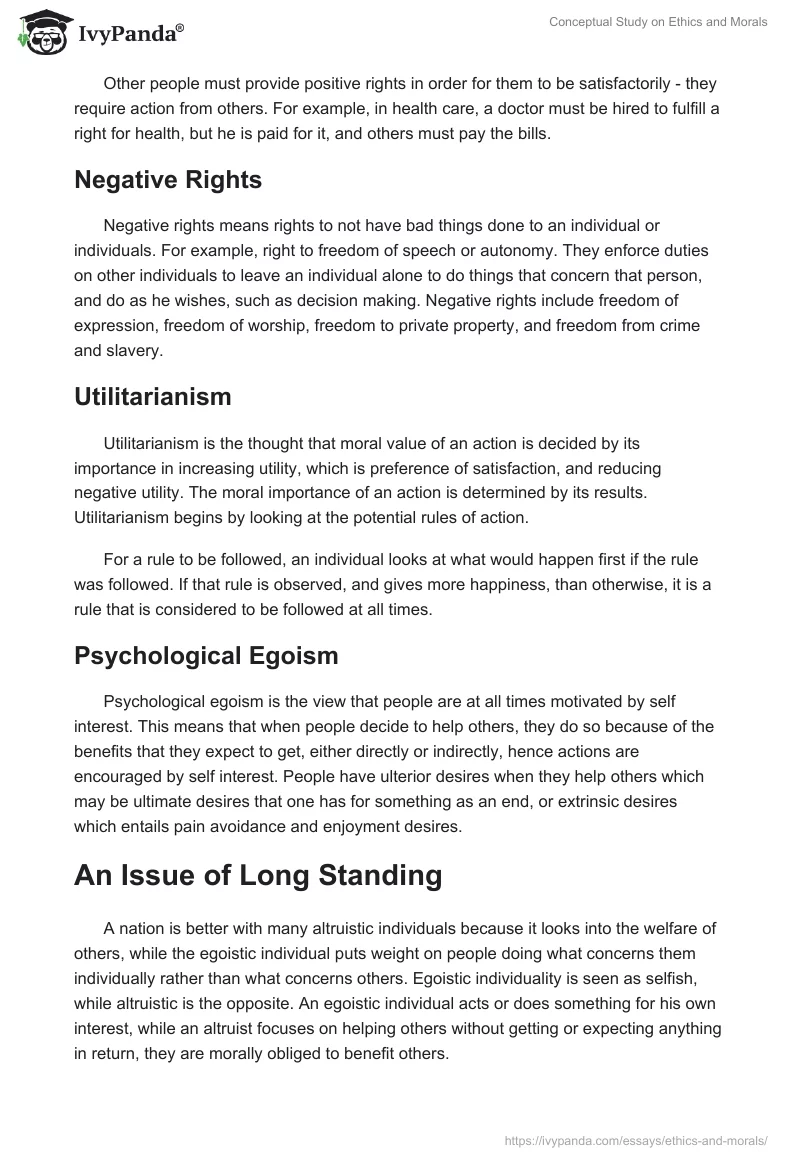 Conceptual Study on Ethics and Morals. Page 2
