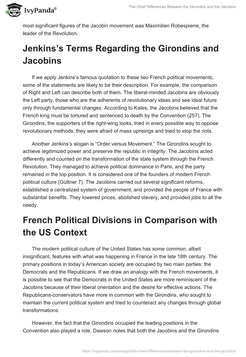The Chief Differences Between the Girondins and the Jacobins. Page 2