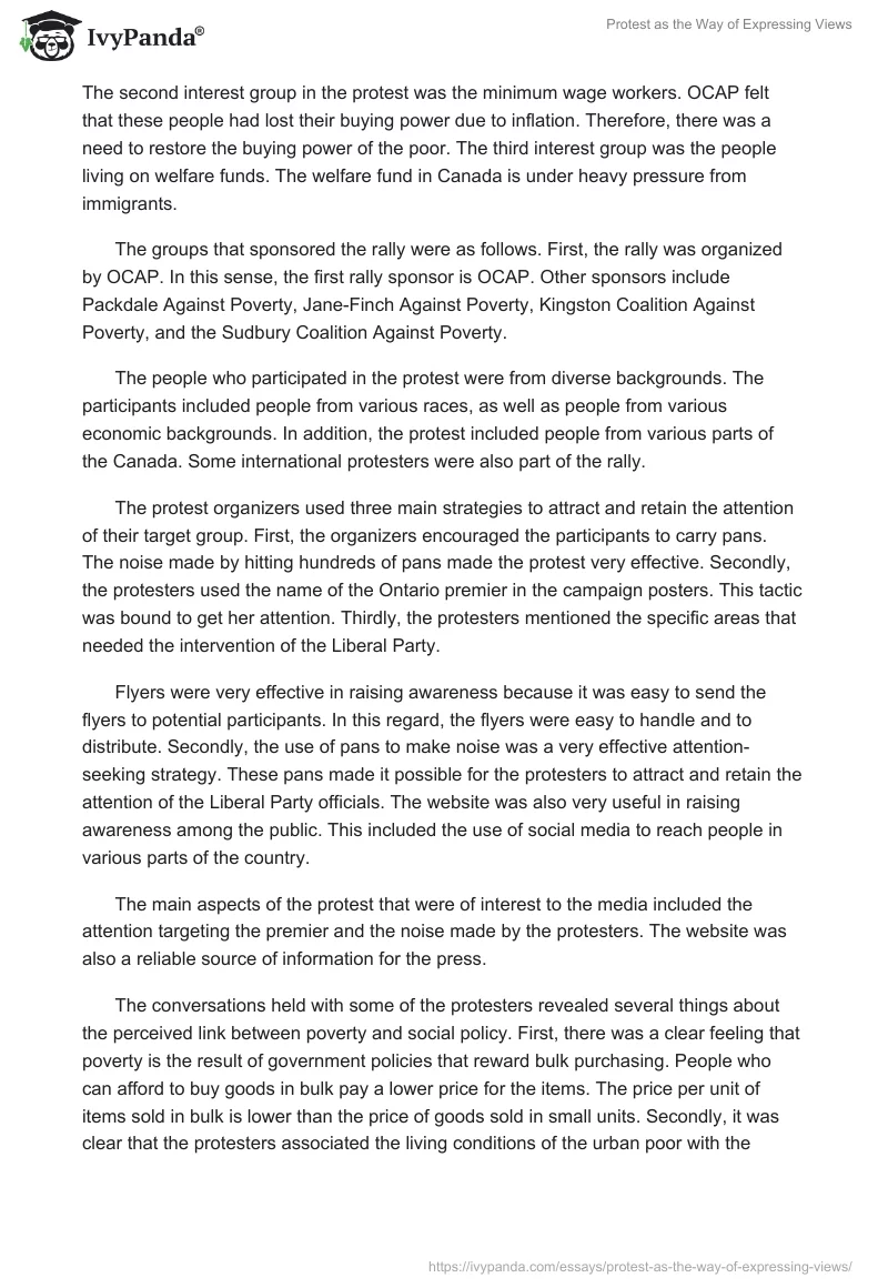 Protest as the Way of Expressing Views. Page 2