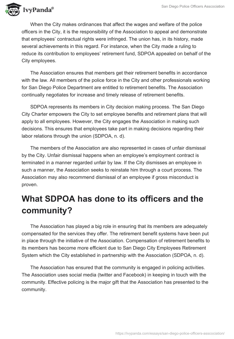 San Diego Police Officers Asscociation. Page 2