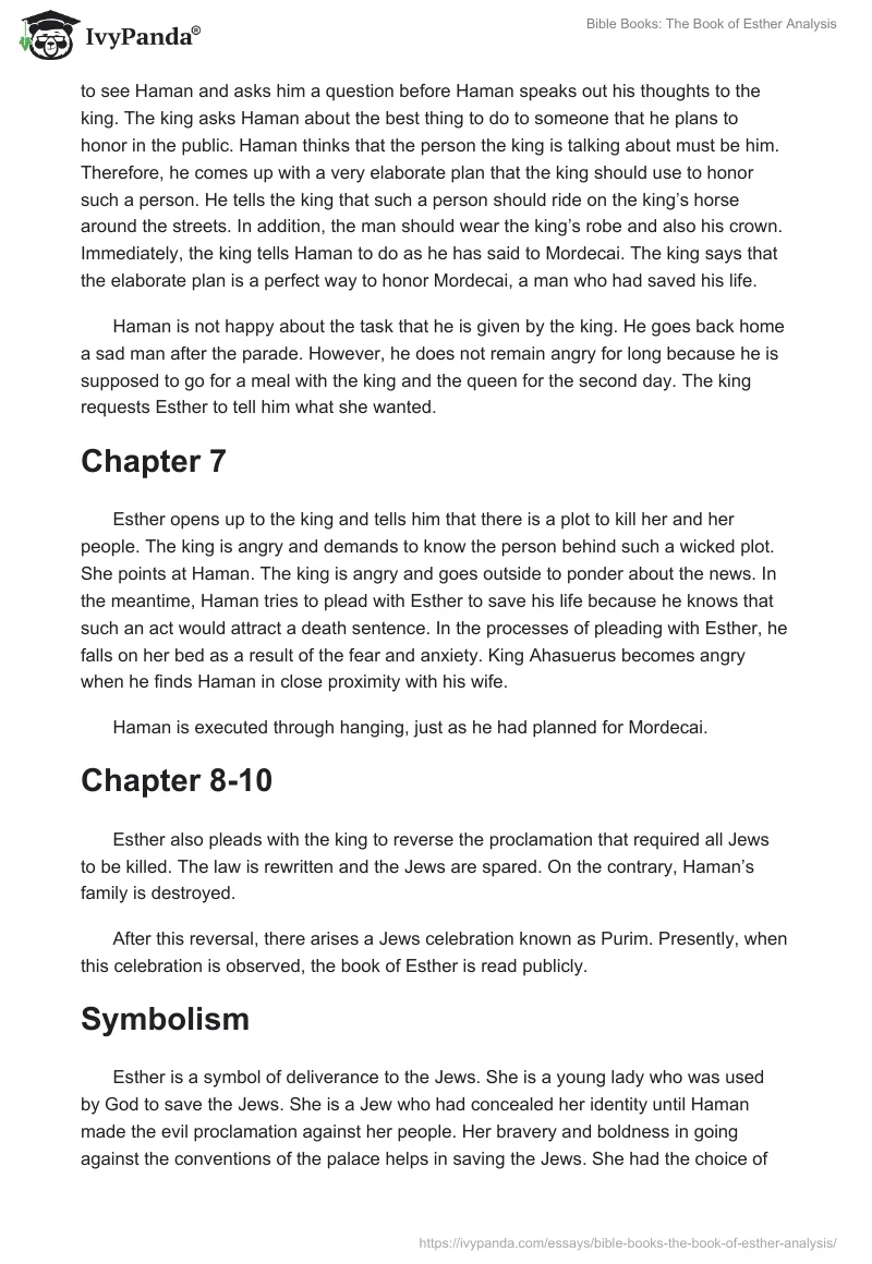 Bible Books: The Book of Esther Analysis. Page 3