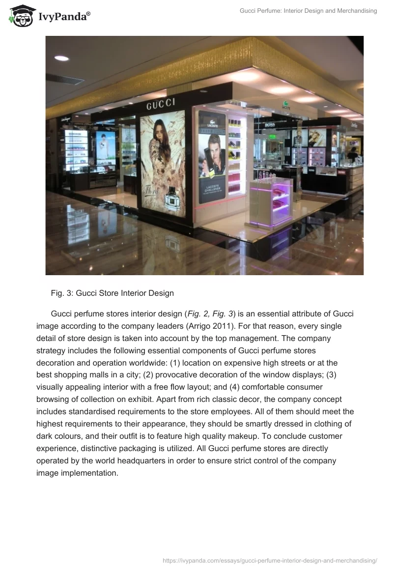 Gucci Perfume: Interior Design and Merchandising. Page 3