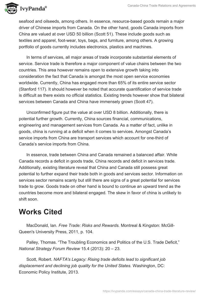 Canada-China Trade Relations and Agreements. Page 3