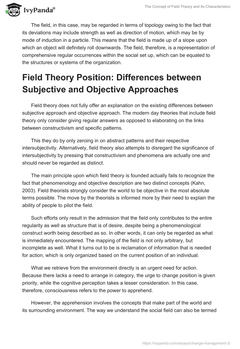 The Concept of Field Theory and Its Characteristics. Page 3