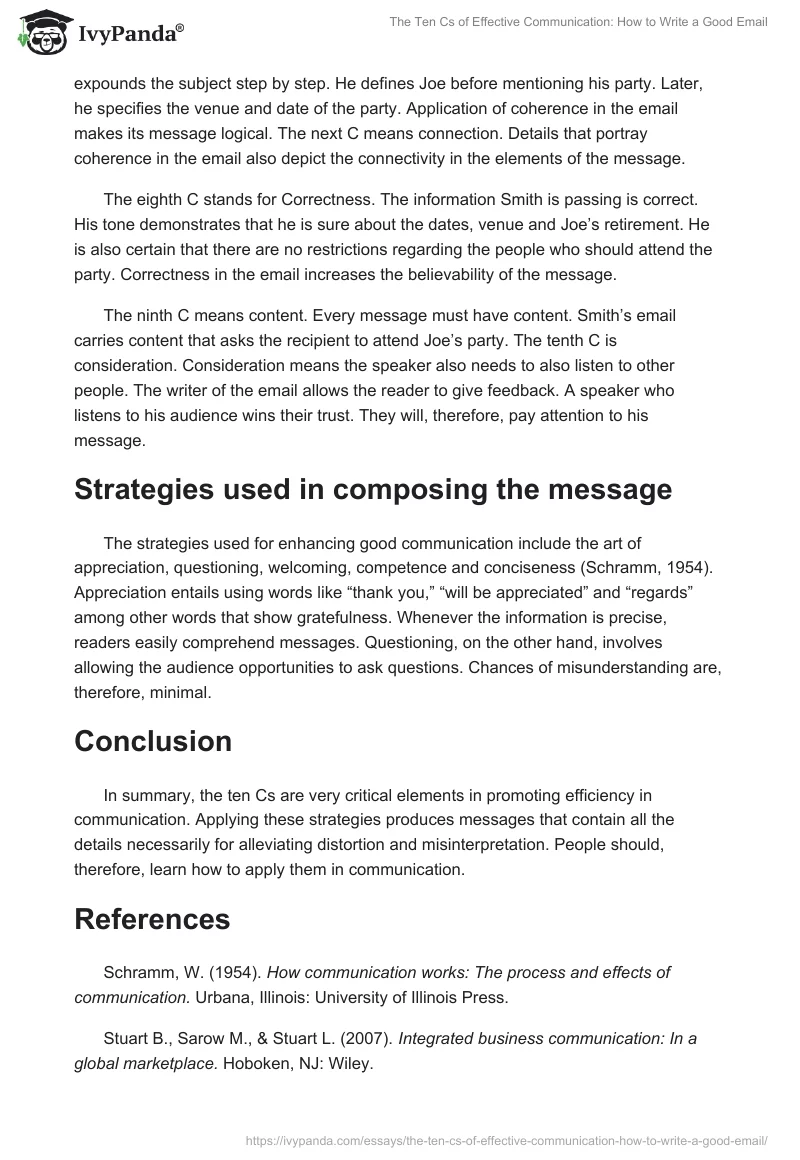 The Ten Cs of Effective Communication: How to Write a Good Email. Page 3