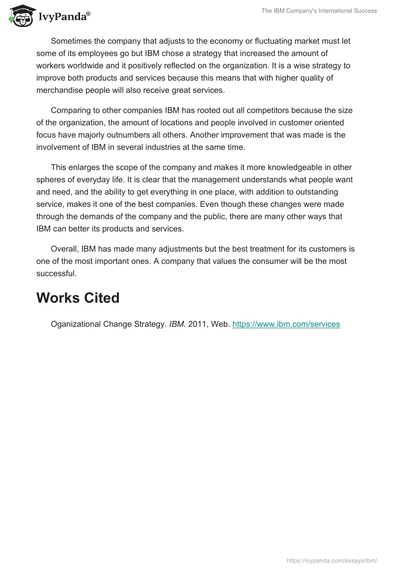 The IBM Company's International Success. Page 2
