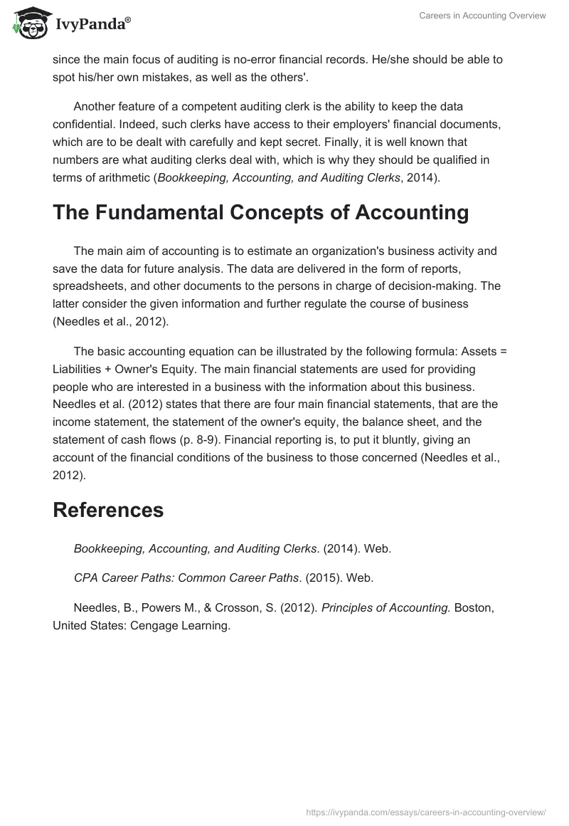 Careers in Accounting Overview. Page 2