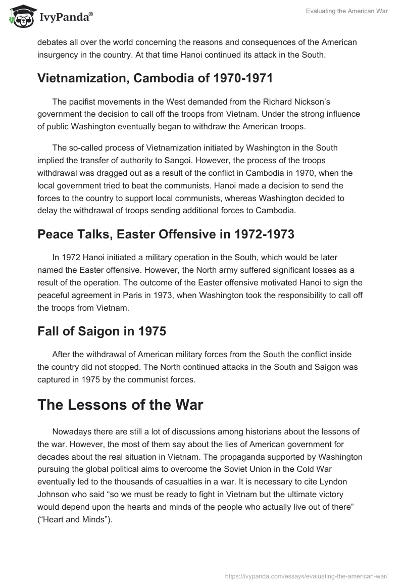 Evaluating the American War. Page 3