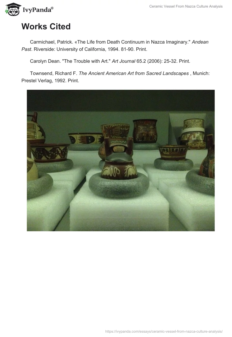 Ceramic Vessel From Nazca Culture Analysis. Page 4