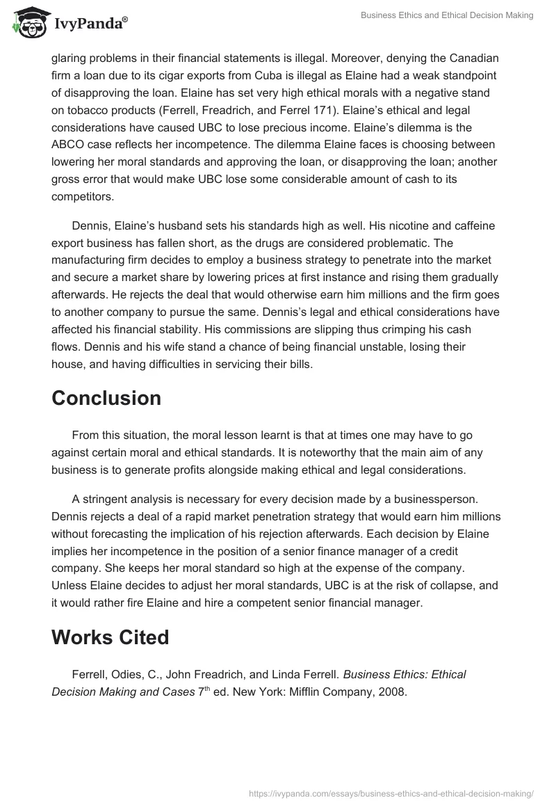 Business Ethics and Ethical Decision Making. Page 3