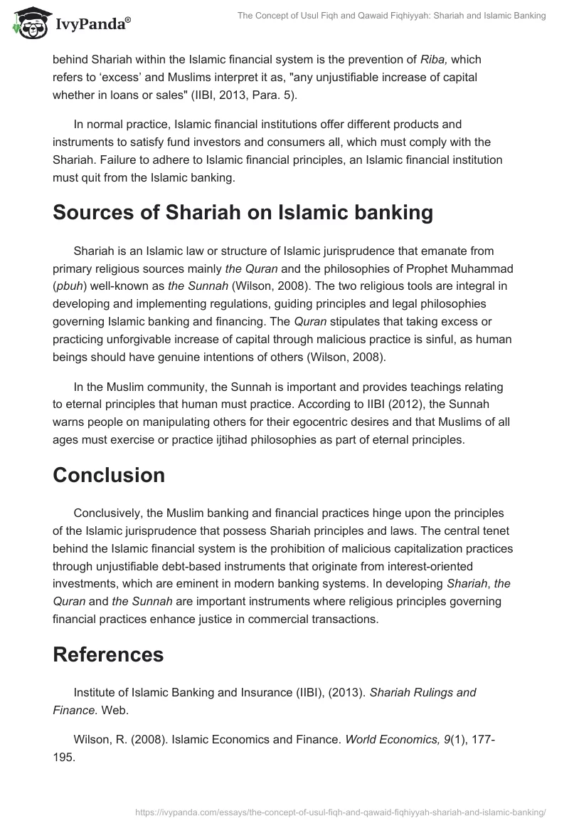 The Concept of Usul Fiqh and Qawaid Fiqhiyyah: Shariah and Islamic Banking. Page 3