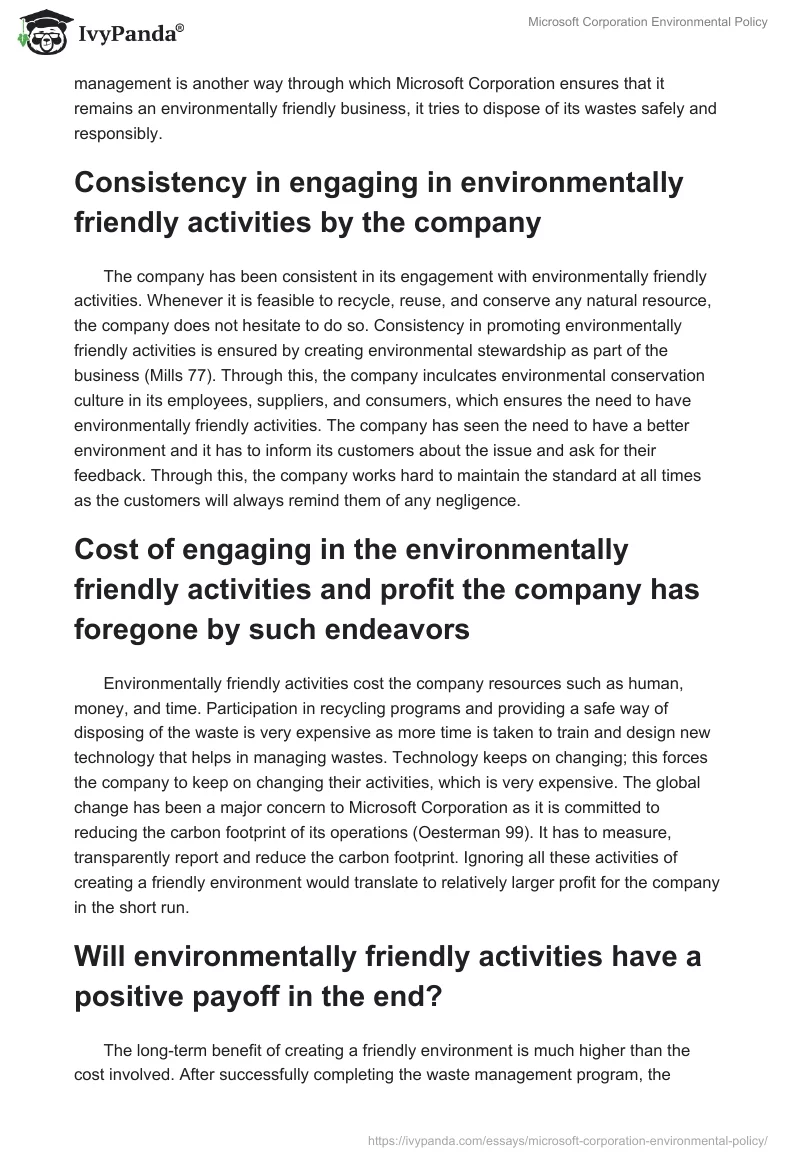 Microsoft Corporation Environmental Policy. Page 2