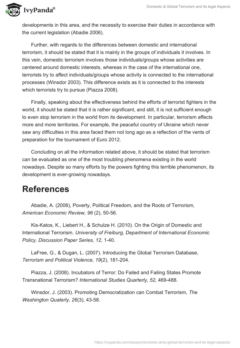 Domestic & Global Terrorism and Its legal Aspects. Page 2