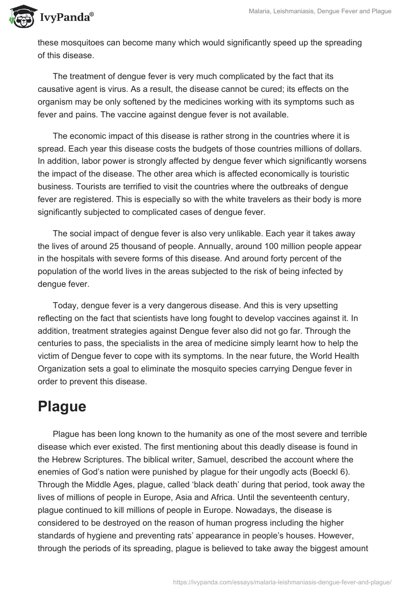 Malaria, Leishmaniasis, Dengue Fever and Plague. Page 5