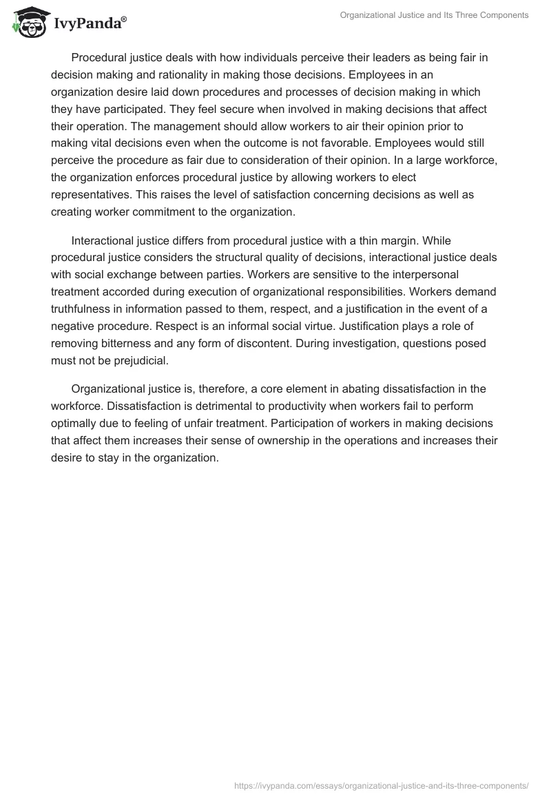 Organizational Justice and Its Three Components. Page 2