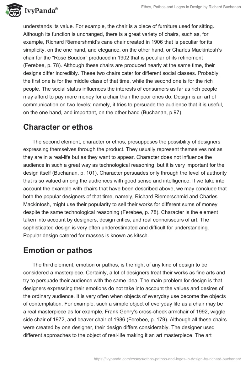 Ethos, Pathos and Logos in Design by Richard Buchanan. Page 2