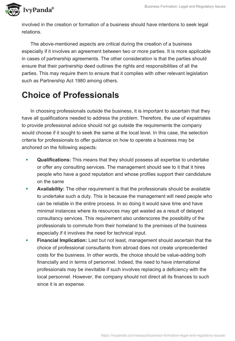 Business Formation: Legal and Regulatory Issues. Page 2