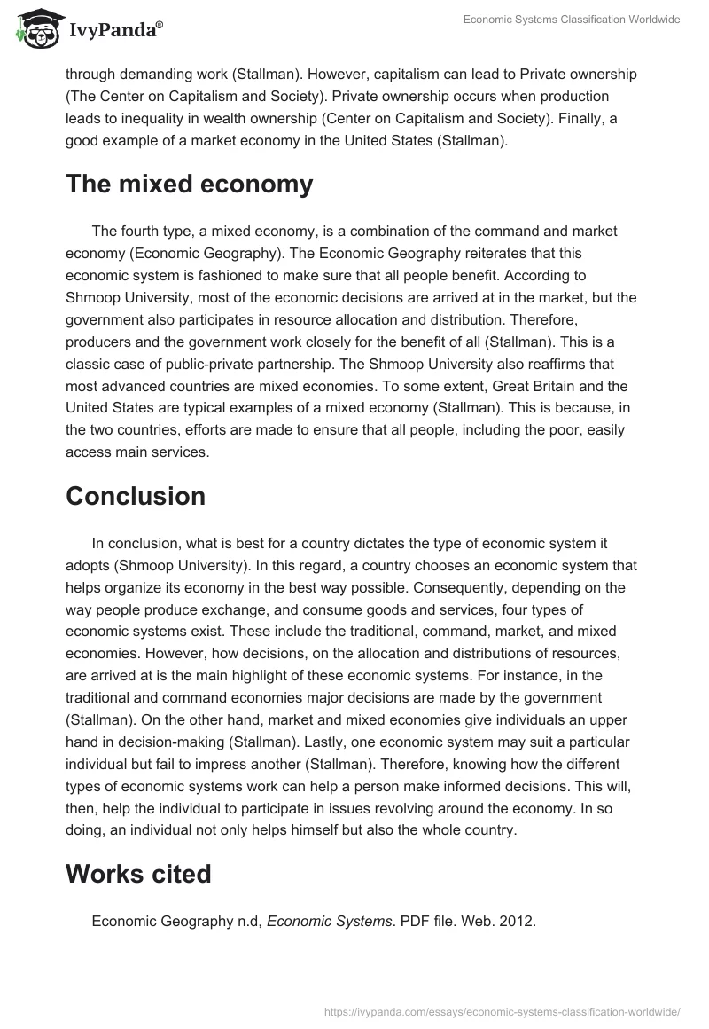Economic Systems Classification Worldwide. Page 3
