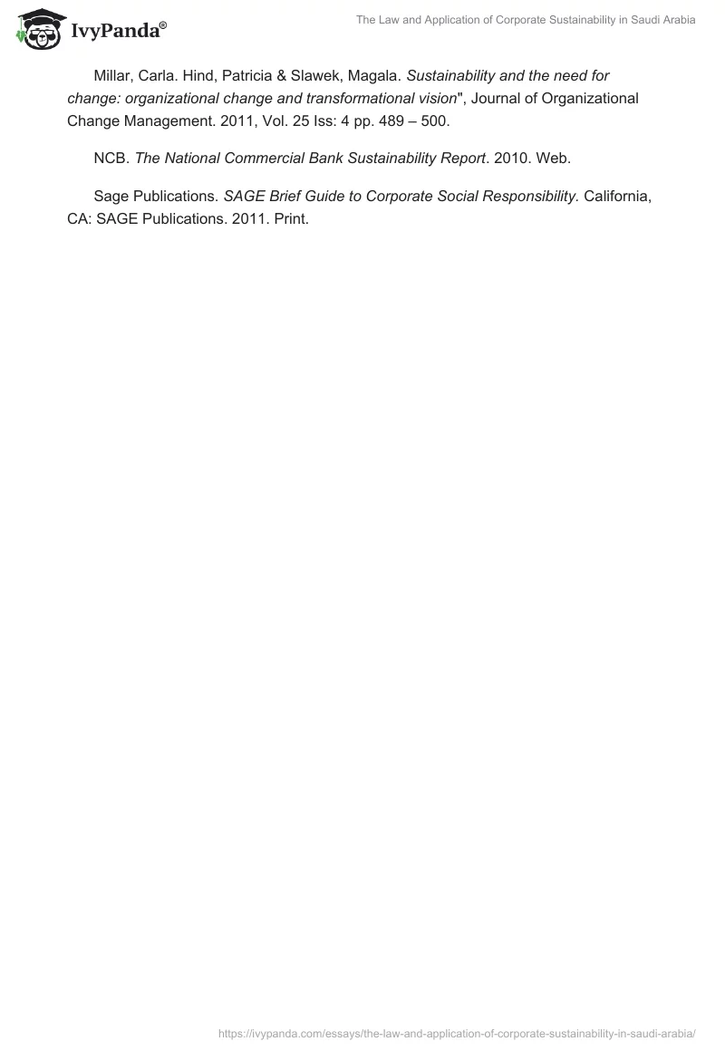 The Law and Application of Corporate Sustainability in Saudi Arabia. Page 4