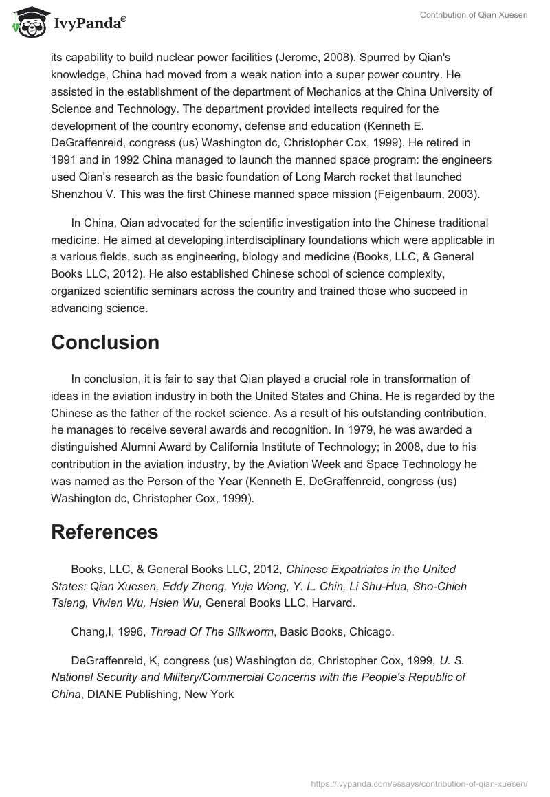 Contribution of Qian Xuesen. Page 3