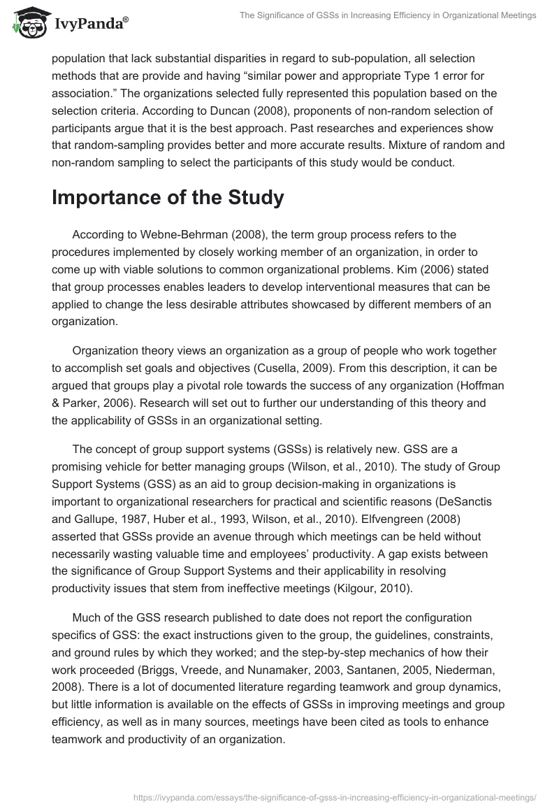 The Significance of GSSs in Increasing Efficiency in Organizational Meetings. Page 4