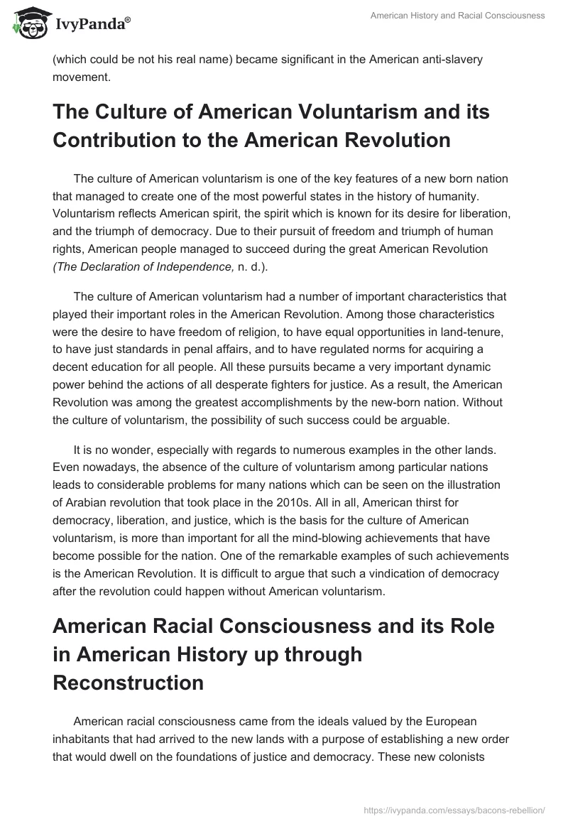American History and Racial Consciousness. Page 2