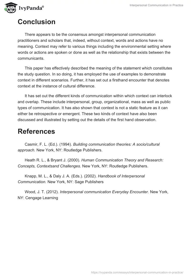 Interpersonal Communication in Practice. Page 3
