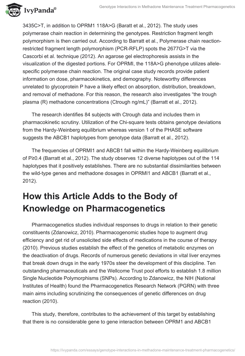 Genotype Interactions in Methadone Maintenance Treatment Pharmacogenetics. Page 2