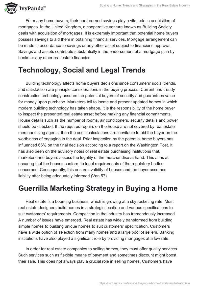 Buying a Home: Trends and Strategies in the Real Estate Industry. Page 2