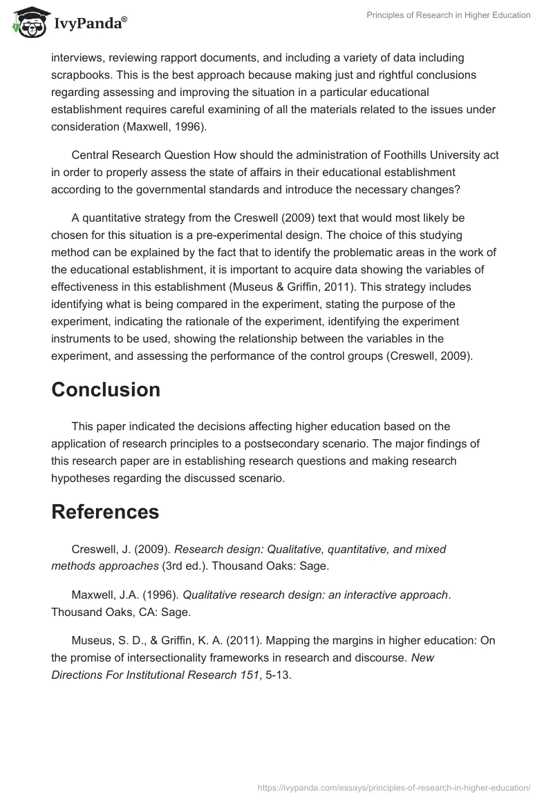 Principles of Research in Higher Education. Page 2