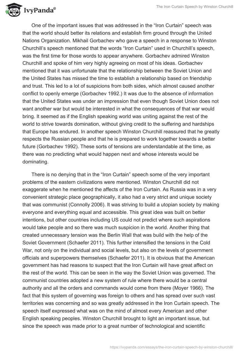 The Iron Curtain Speech by Winston Churchill. Page 2