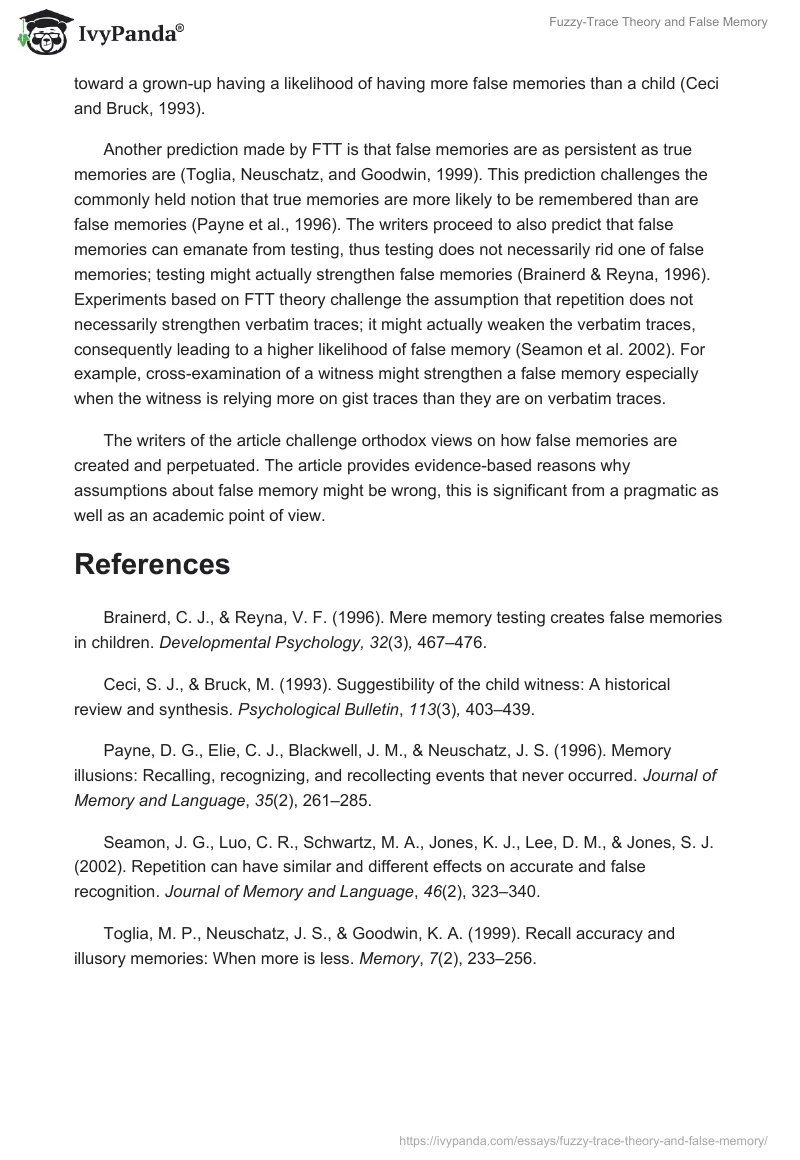 Fuzzy-Trace Theory and False Memory. Page 2