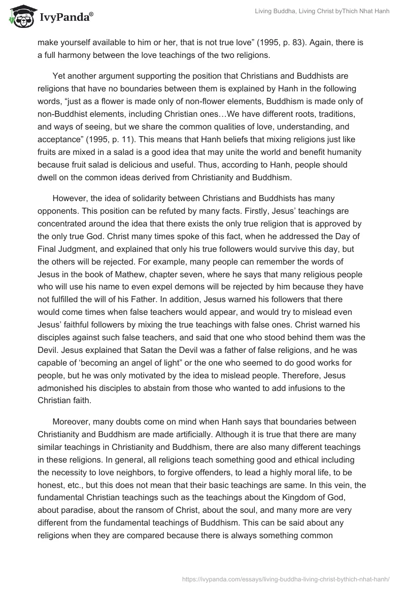 "Living Buddha, Living Christ" byThich Nhat Hanh. Page 4