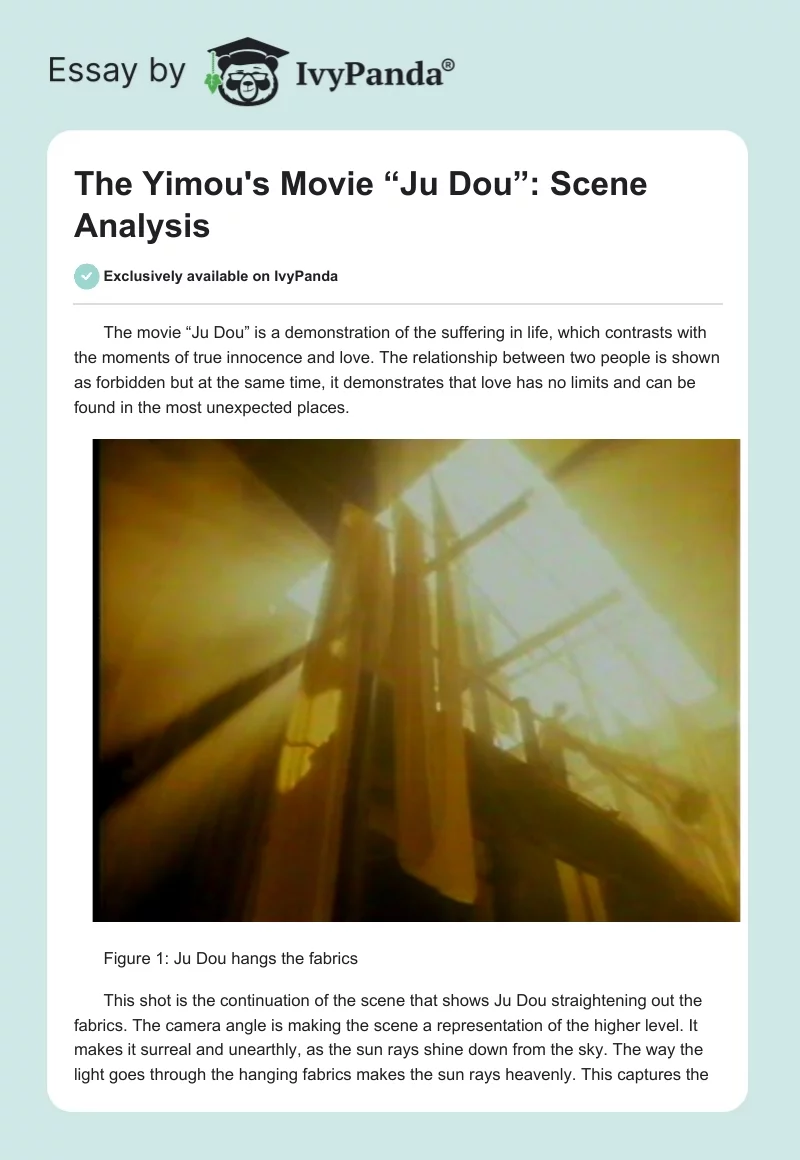 The Yimou's Movie “Ju Dou”: Scene Analysis. Page 1