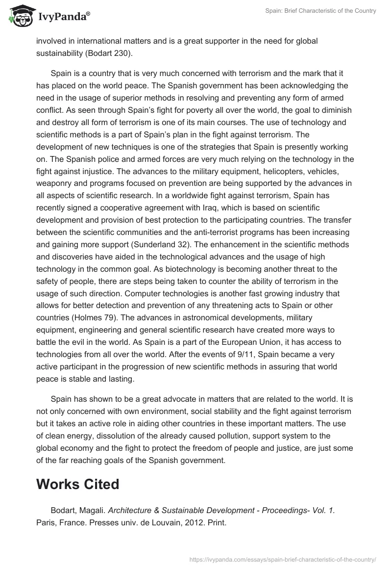 Spain: Brief Characteristic of the Country. Page 2