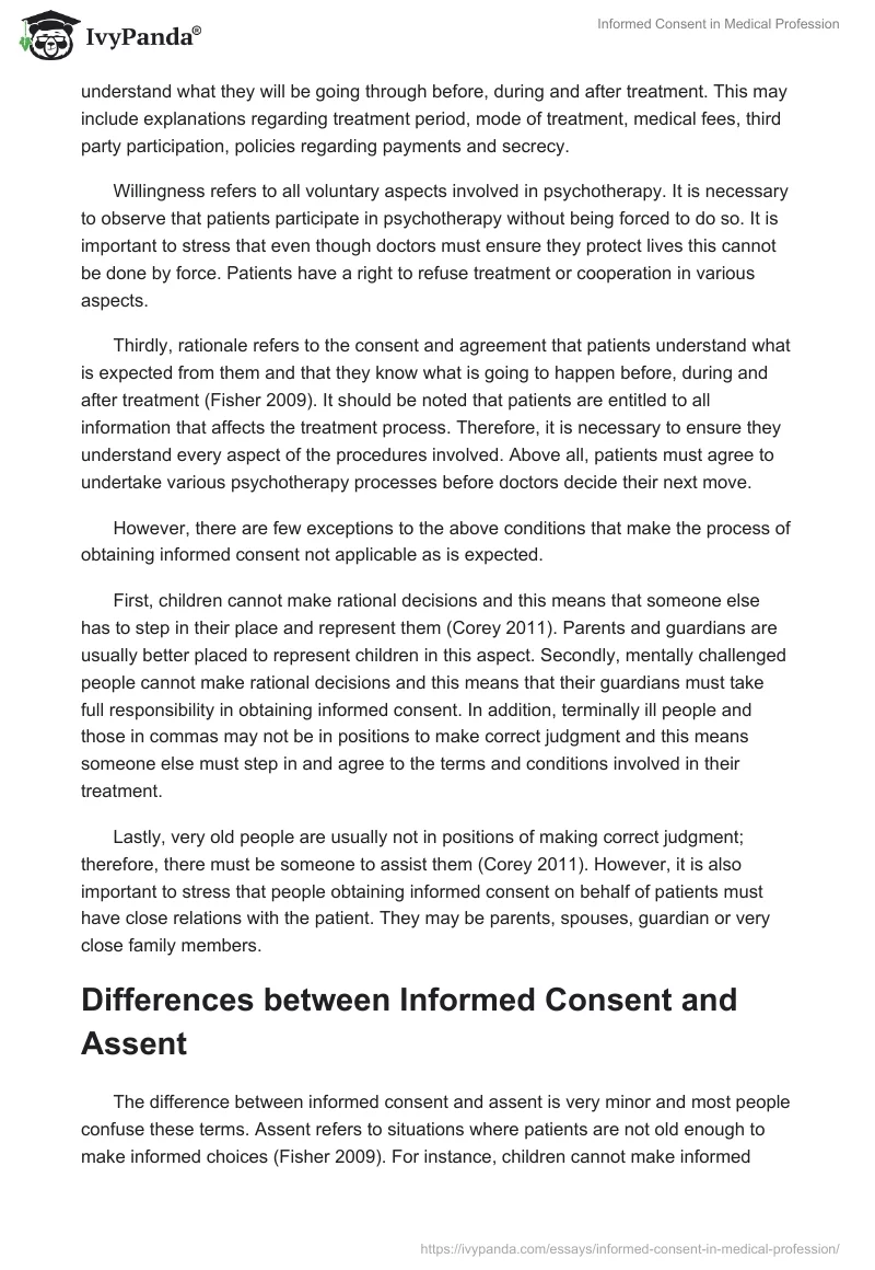 Informed Consent in Medical Profession. Page 2