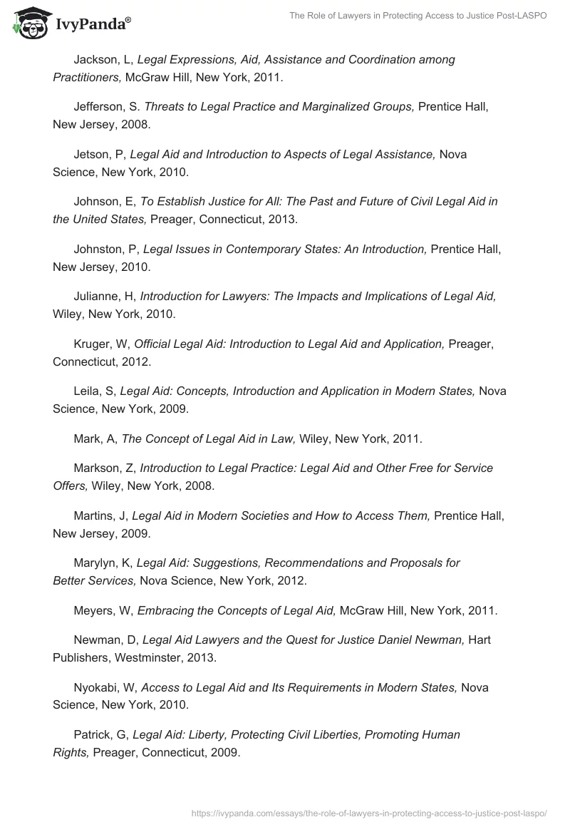 The Role of Lawyers in Protecting Access to Justice Post-LASPO. Page 5