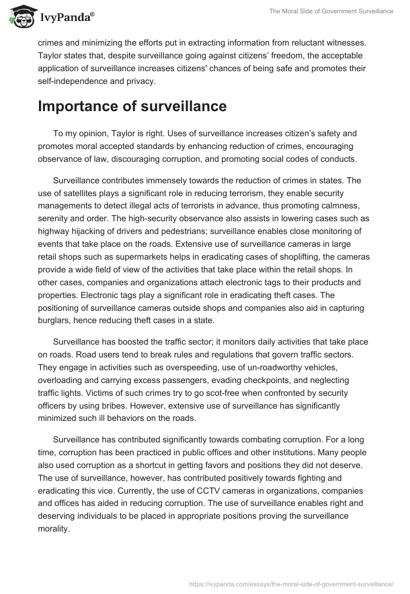 The Moral Side of Government Surveillance. Page 2