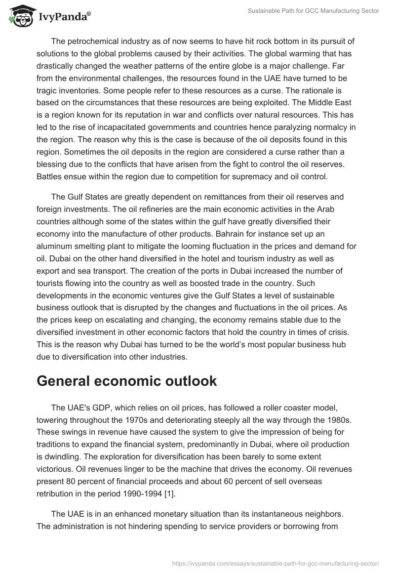 Sustainable Path for GCC Manufacturing Sector. Page 2