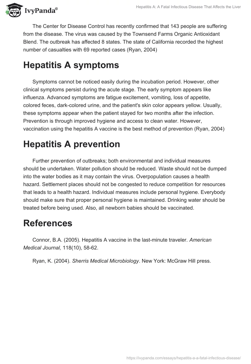 Hepatitis A: A Fatal Infectious Disease That Affects the Liver. Page 2