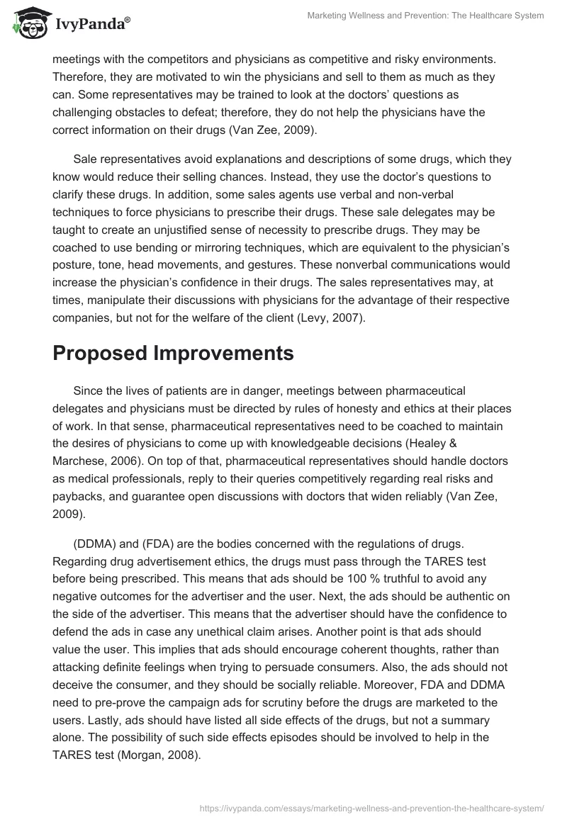 Marketing Wellness and Prevention: The Healthcare System. Page 2