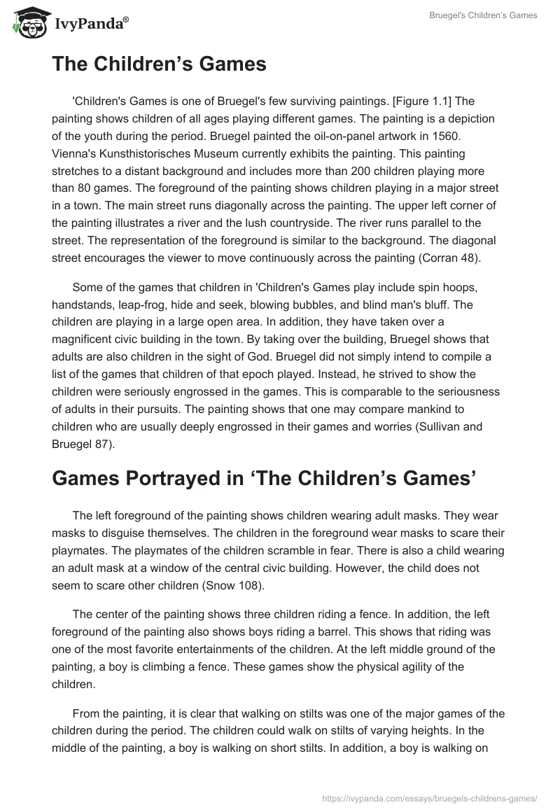 Bruegel's "Children’s Games". Page 3