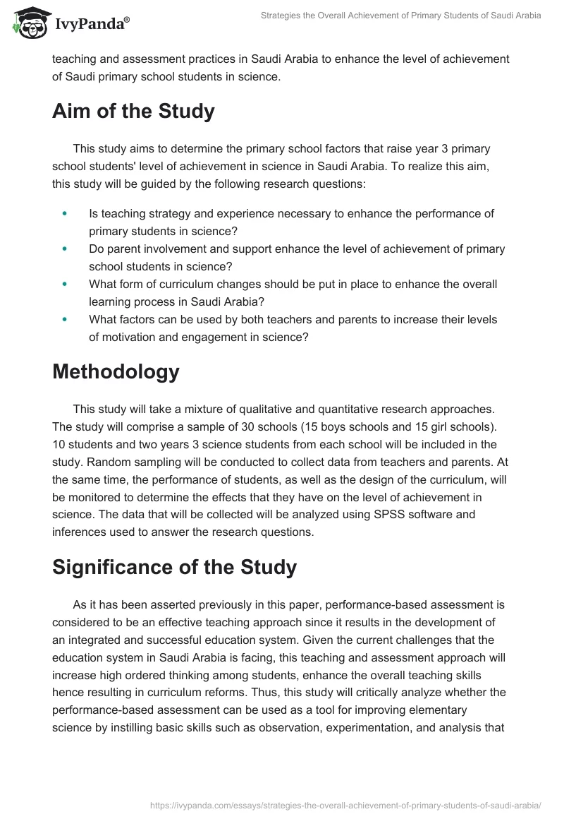 Strategies the Overall Achievement of Primary Students of Saudi Arabia. Page 3
