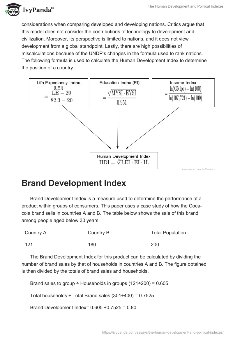 The Human Development and Political Indexes. Page 2