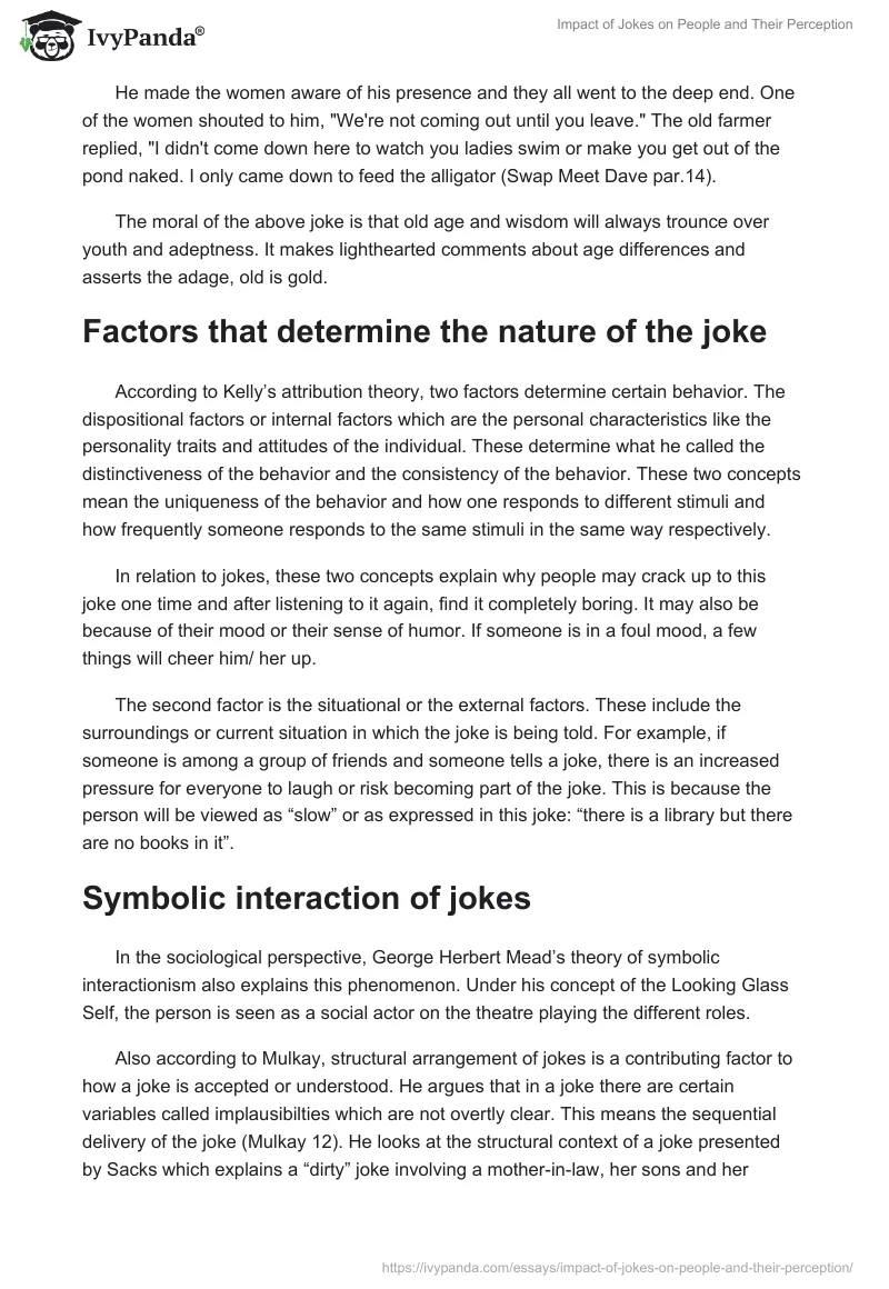 Impact of Jokes on People and Their Perception. Page 3